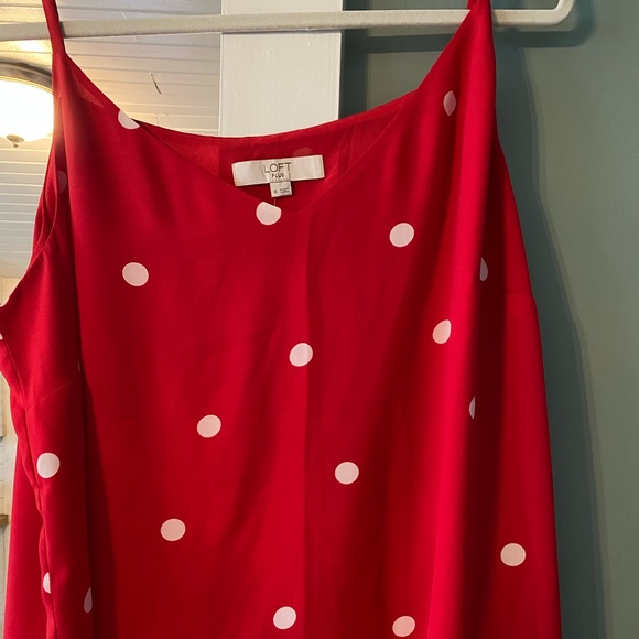 LOFT Tops - NWT LOFT Plus Sz 18 Red/White Polka Dot Camisole